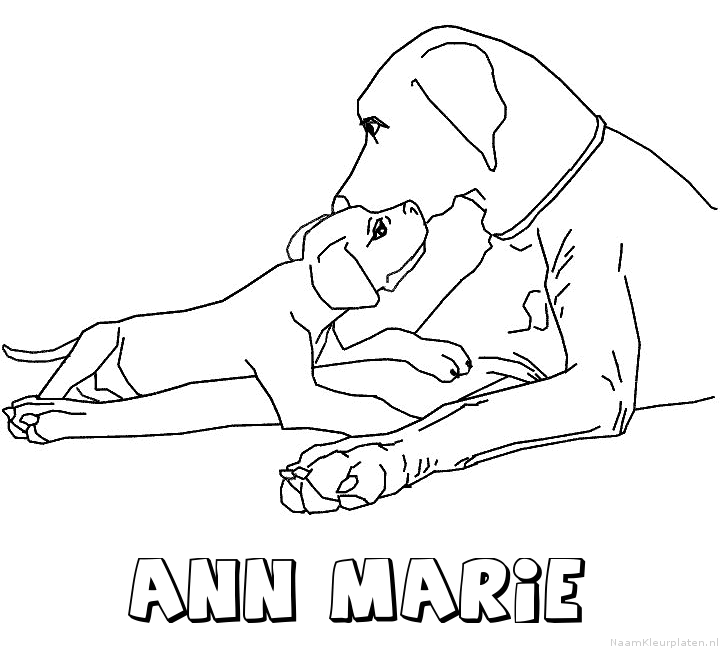 Ann marie hond puppy kleurplaat